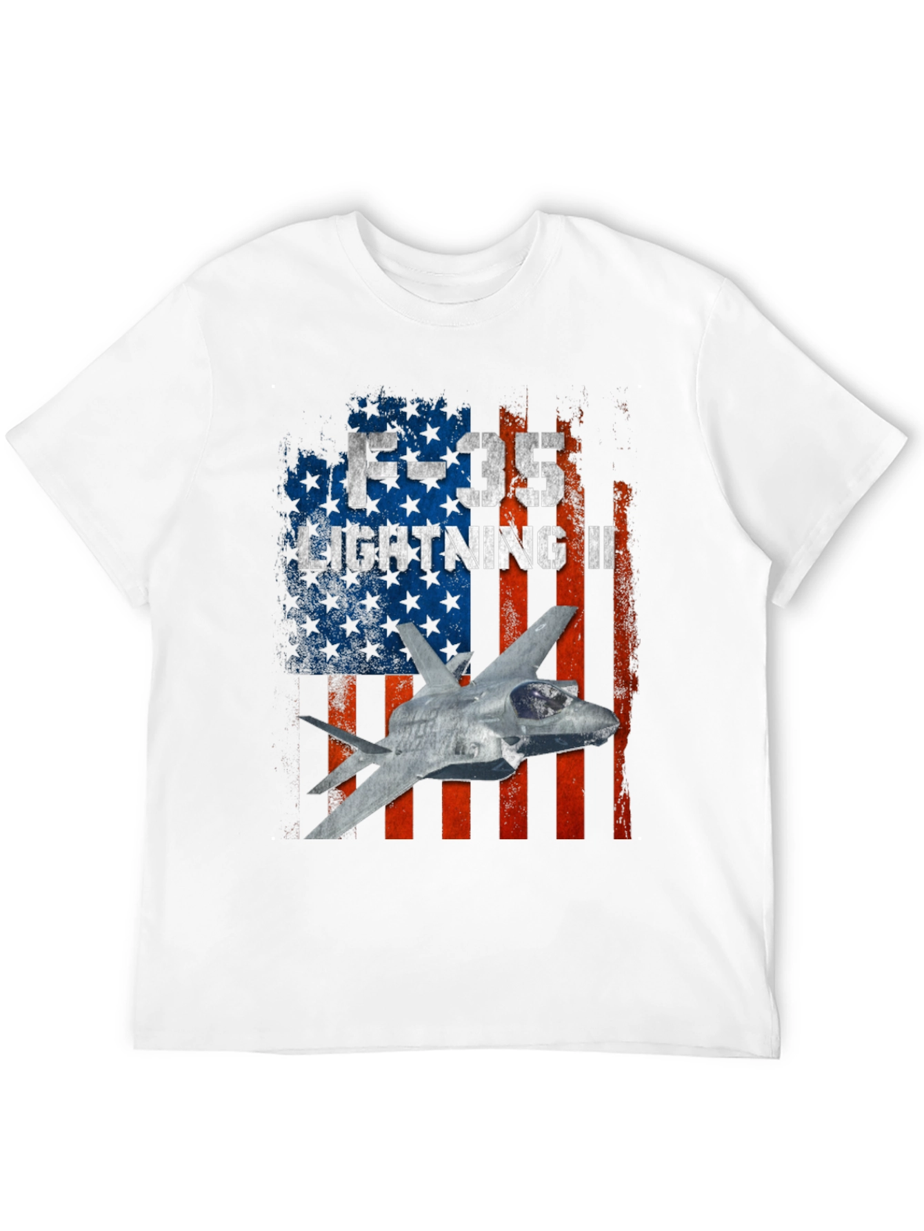 F-35 Lightning II American Flag Graphic T-Shirt