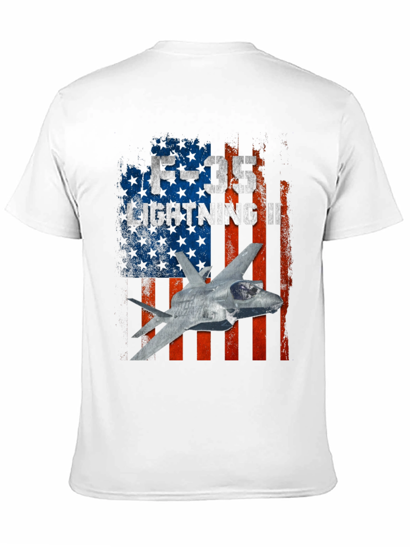 F-35 Lightning II American Flag Graphic T-Shirt