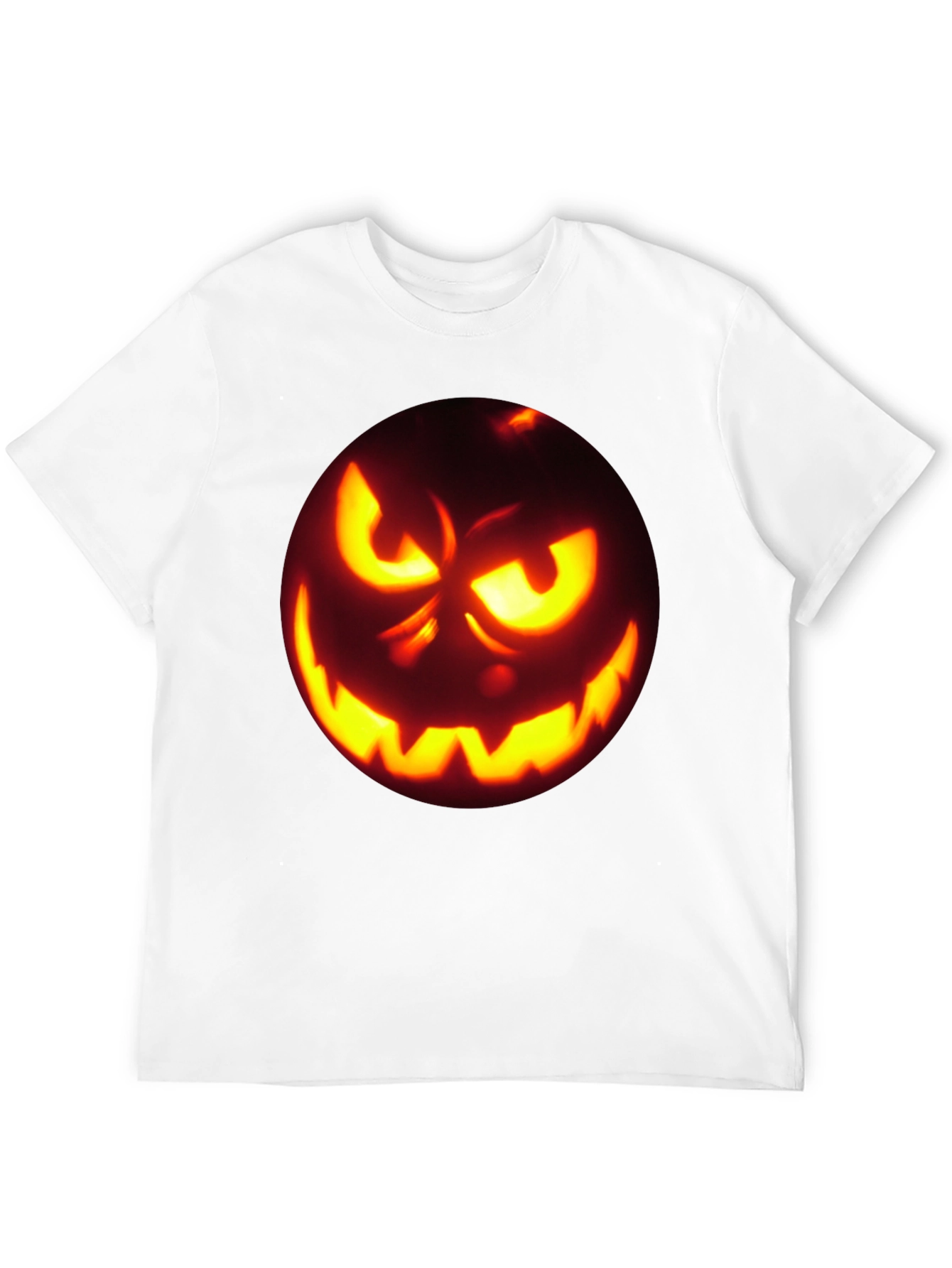 Halloween Pumpkin Face Black T-Shirt