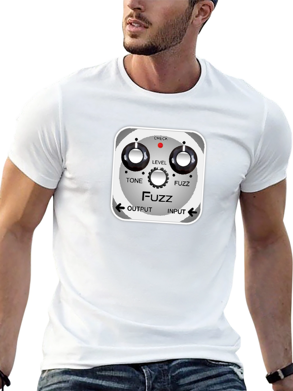 Fuzz Pedal Graphic Black T-Shirt - Guitar Effects