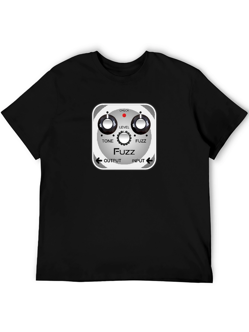 Fuzz Pedal Graphic Black T-Shirt - Guitar Effects