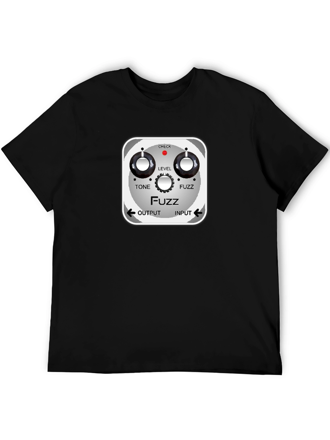 Fuzz Pedal Graphic Black T-Shirt - Guitar Effects