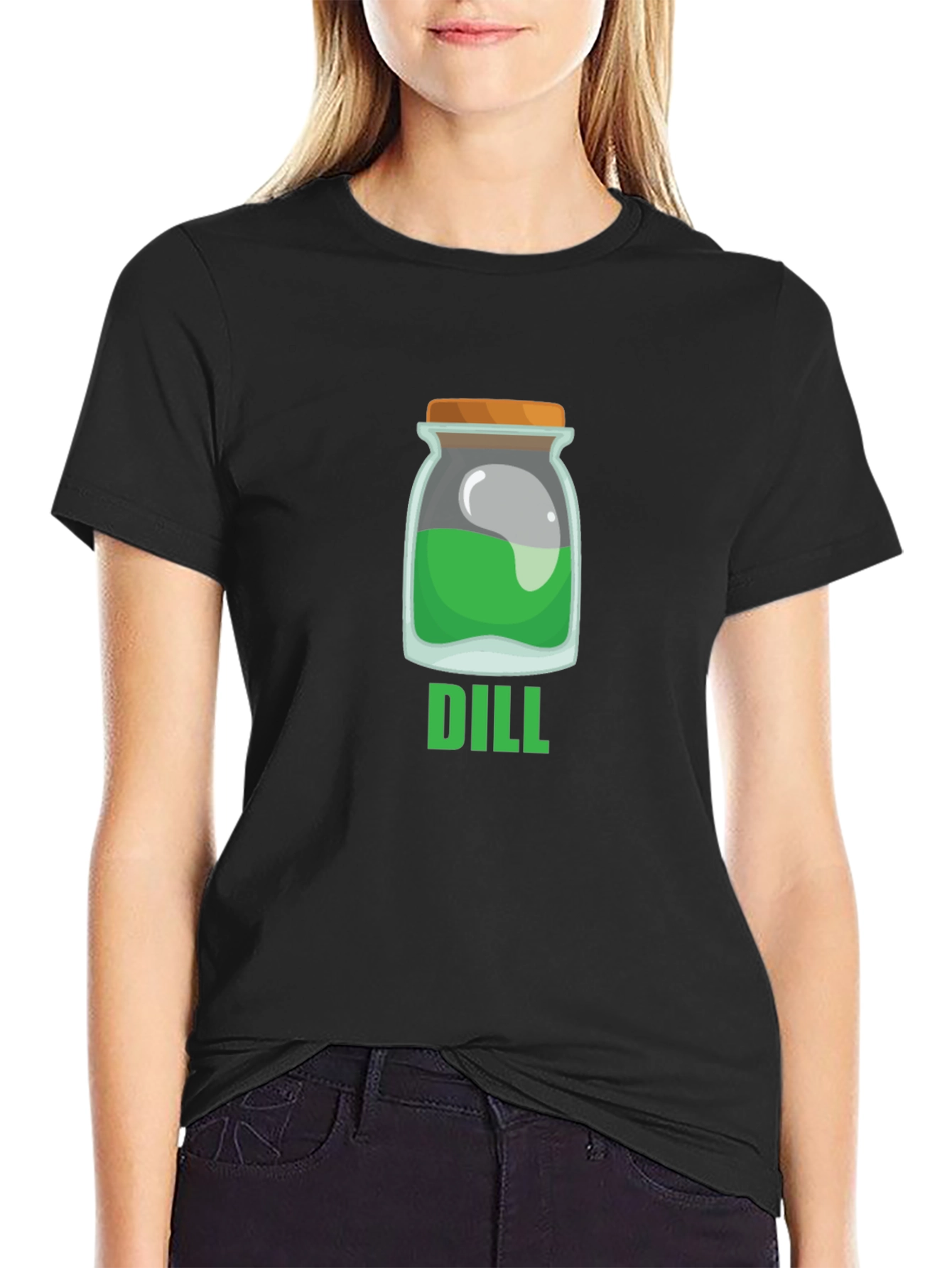 Dill Pickle Jar Graphic Tee - Funny Food Pun T-Shirt