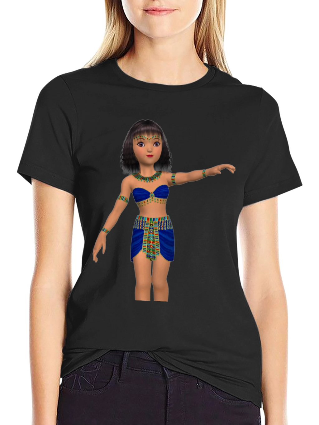 Egyptian Cartoon Girl Graphic Tee