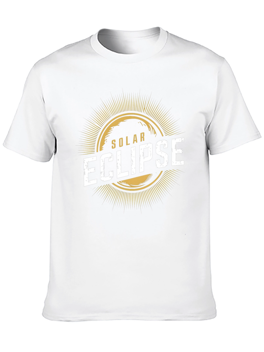 Solar Eclipse Graphic Print Black T-Shirt