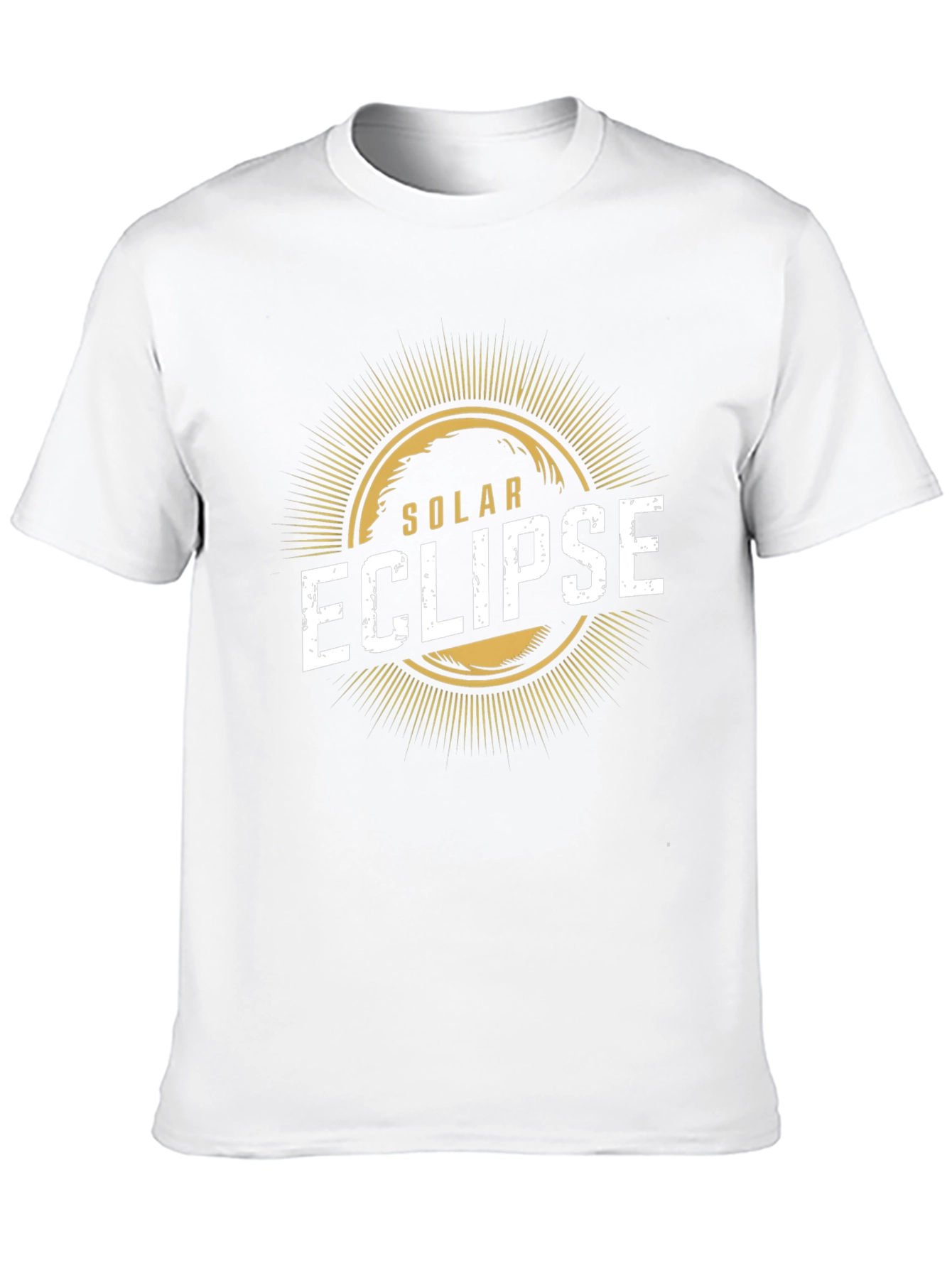 Solar Eclipse Graphic Print Black T-Shirt
