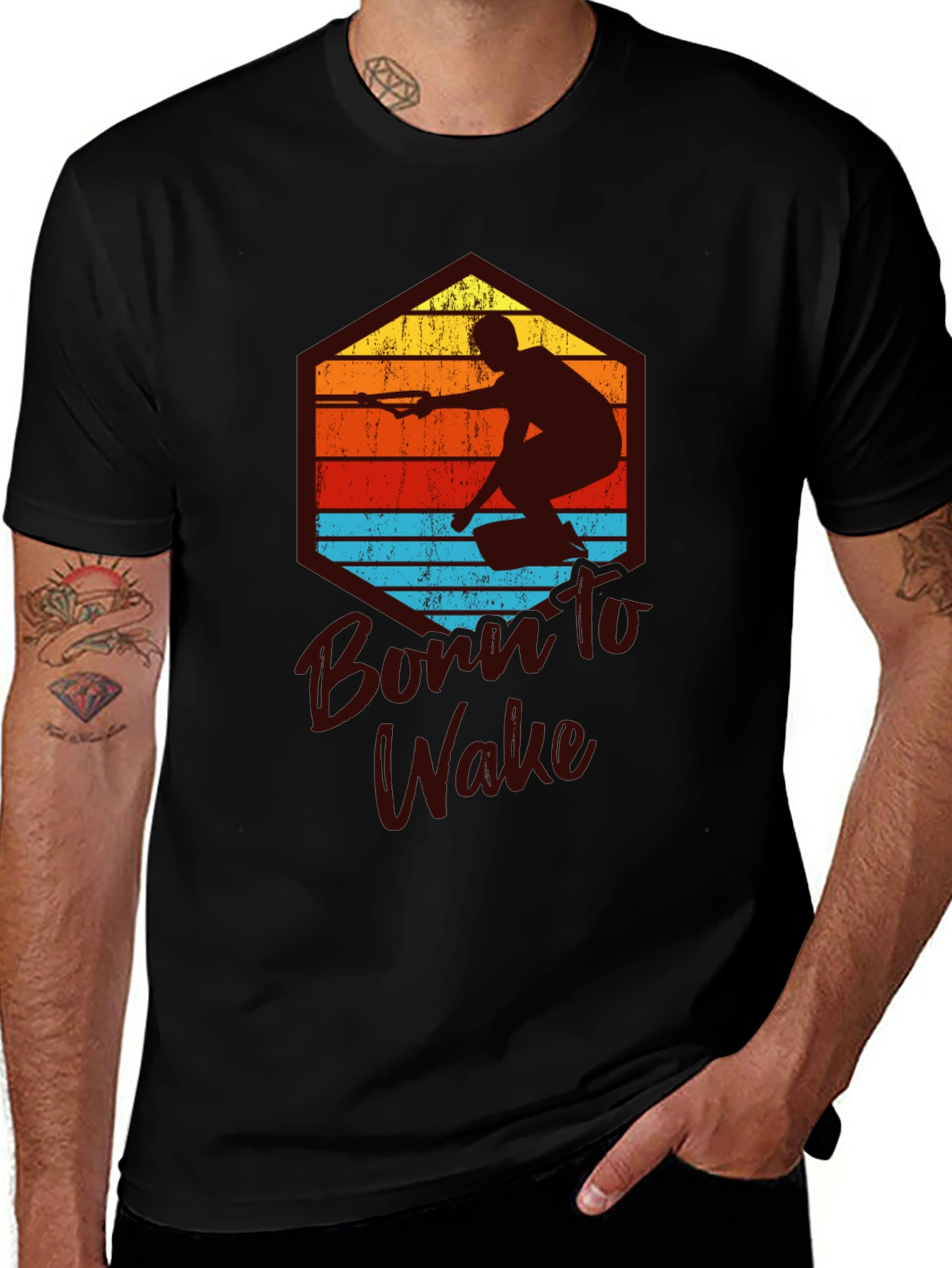 Born to Wake T-Shirt - Water Sports Graphic Tee