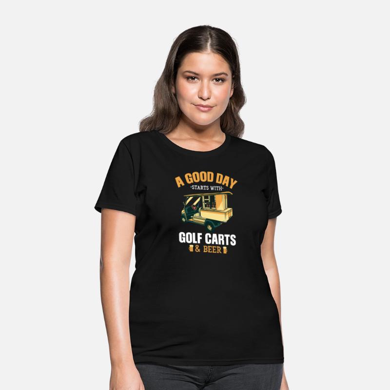 A Good Day Starts With Golf Carts & Beer t shirt