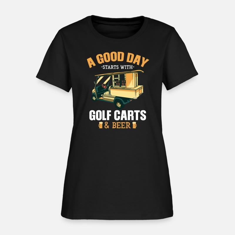 A Good Day Starts With Golf Carts & Beer t shirt