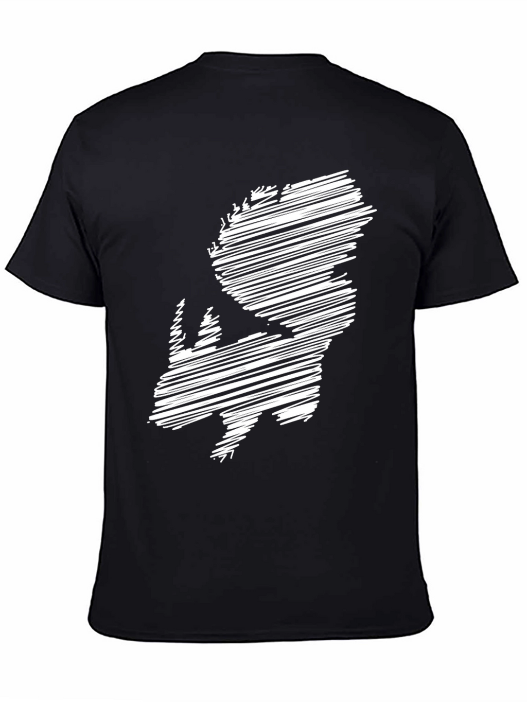Abstract Rhino Graphic T-Shirt - Casual Wear