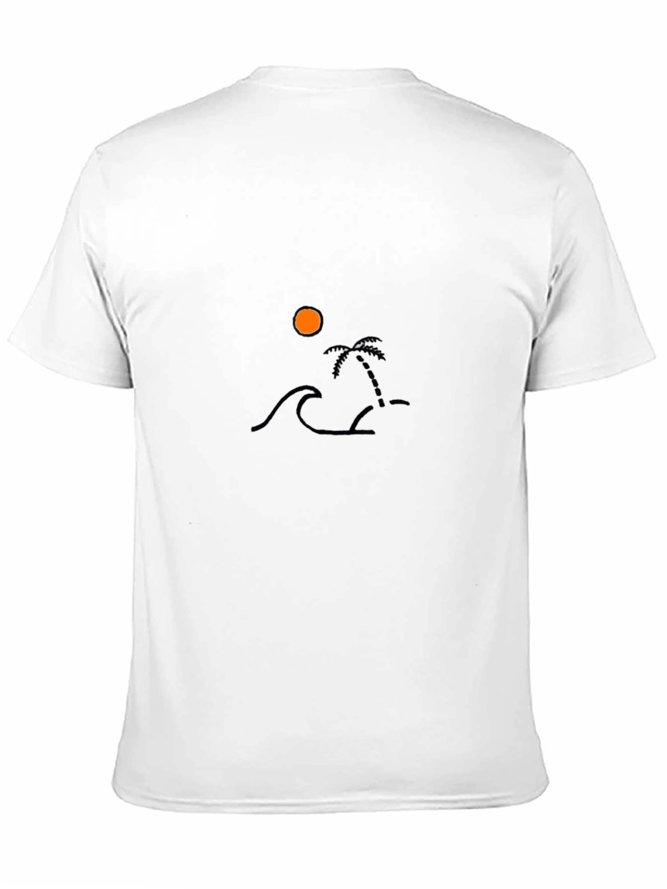 Sunset Beach Graphic Tee - Classic Black T-Shirt