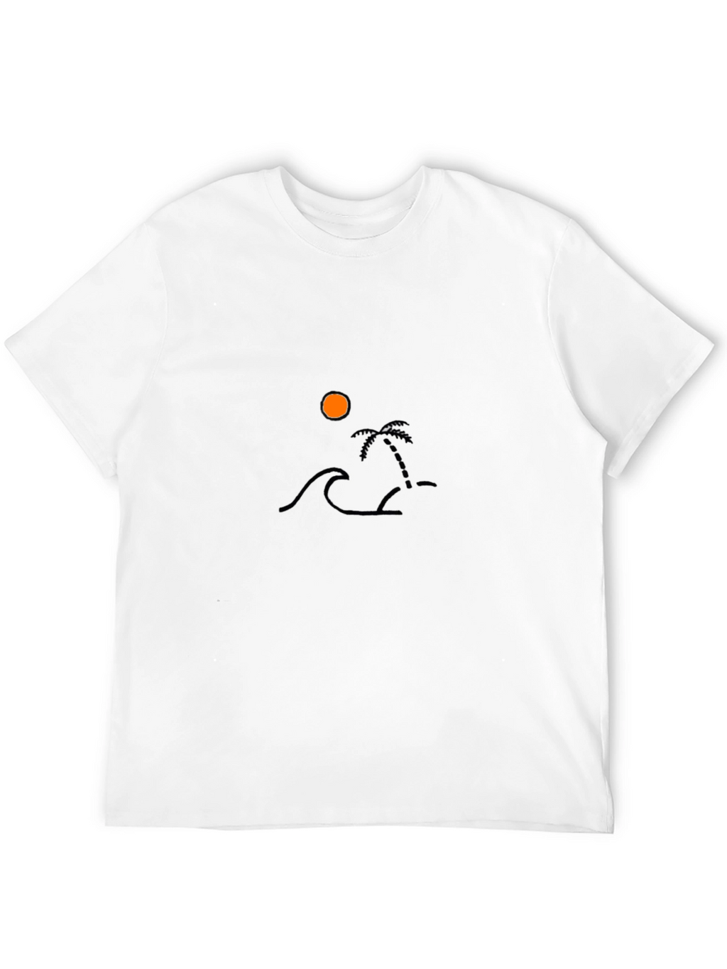 Sunset Beach Graphic Tee - Classic Black T-Shirt