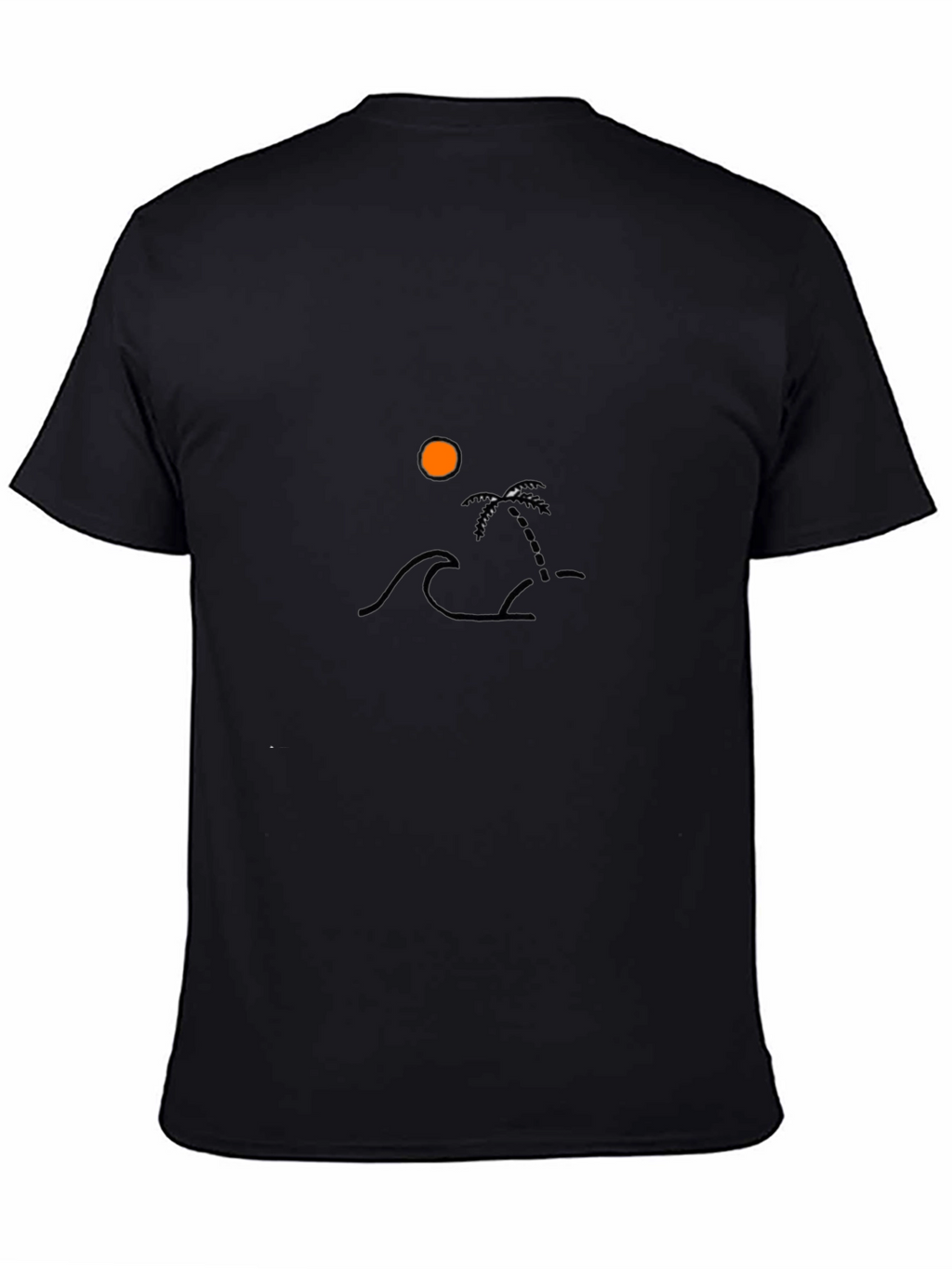Sunset Beach Graphic Tee - Classic Black T-Shirt