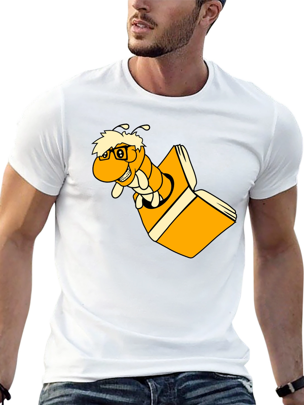 Bookworm T-Shirt - Reading Worm Graphic Tee