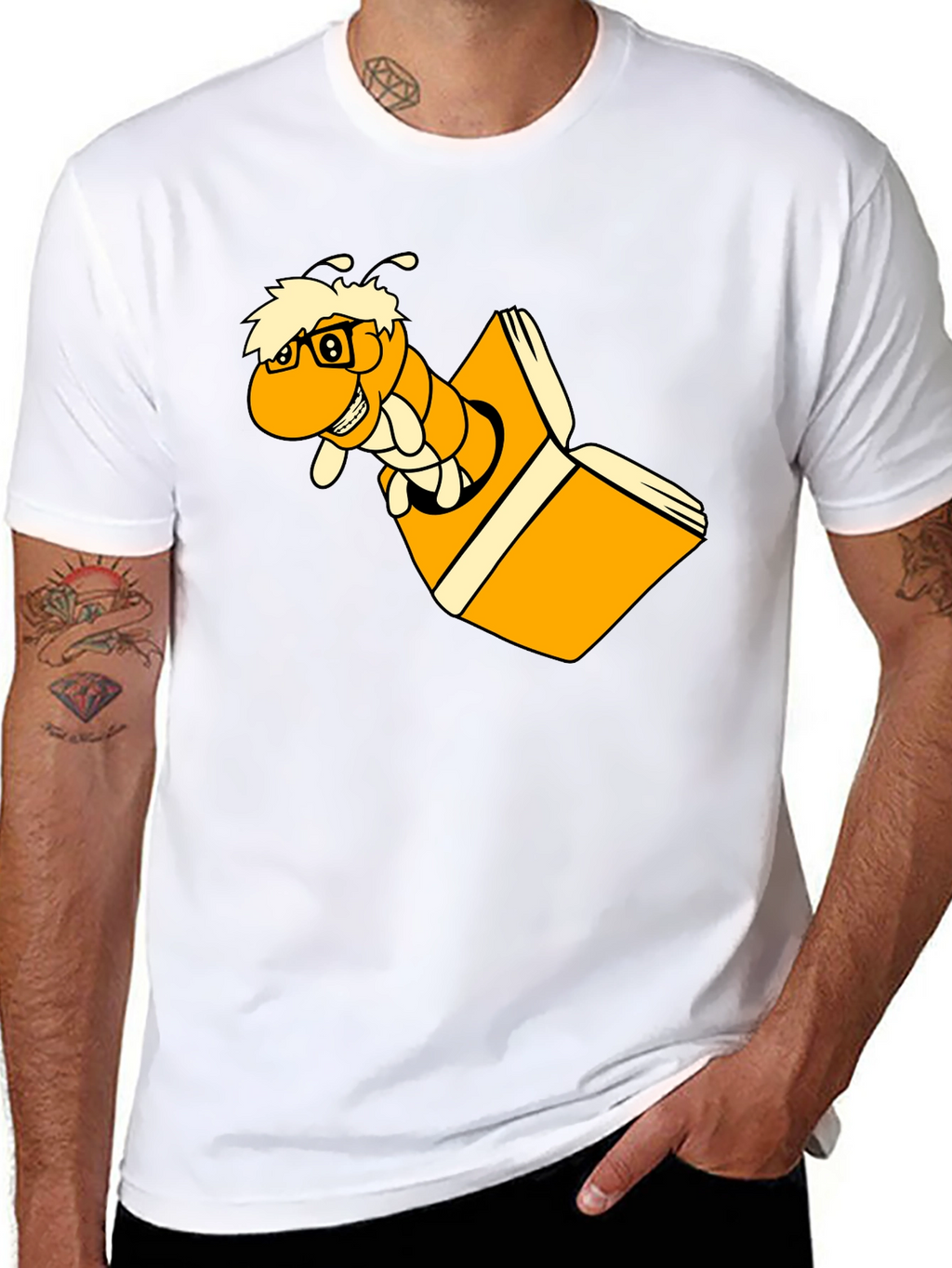 Bookworm T-Shirt - Reading Worm Graphic Tee