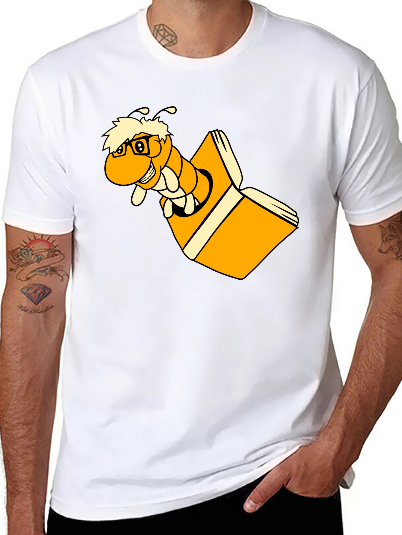 Bookworm T-Shirt - Reading Worm Graphic Tee