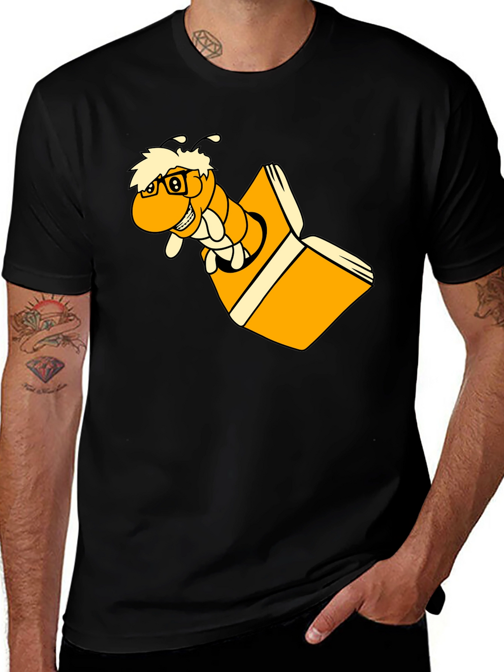 Bookworm T-Shirt - Reading Worm Graphic Tee
