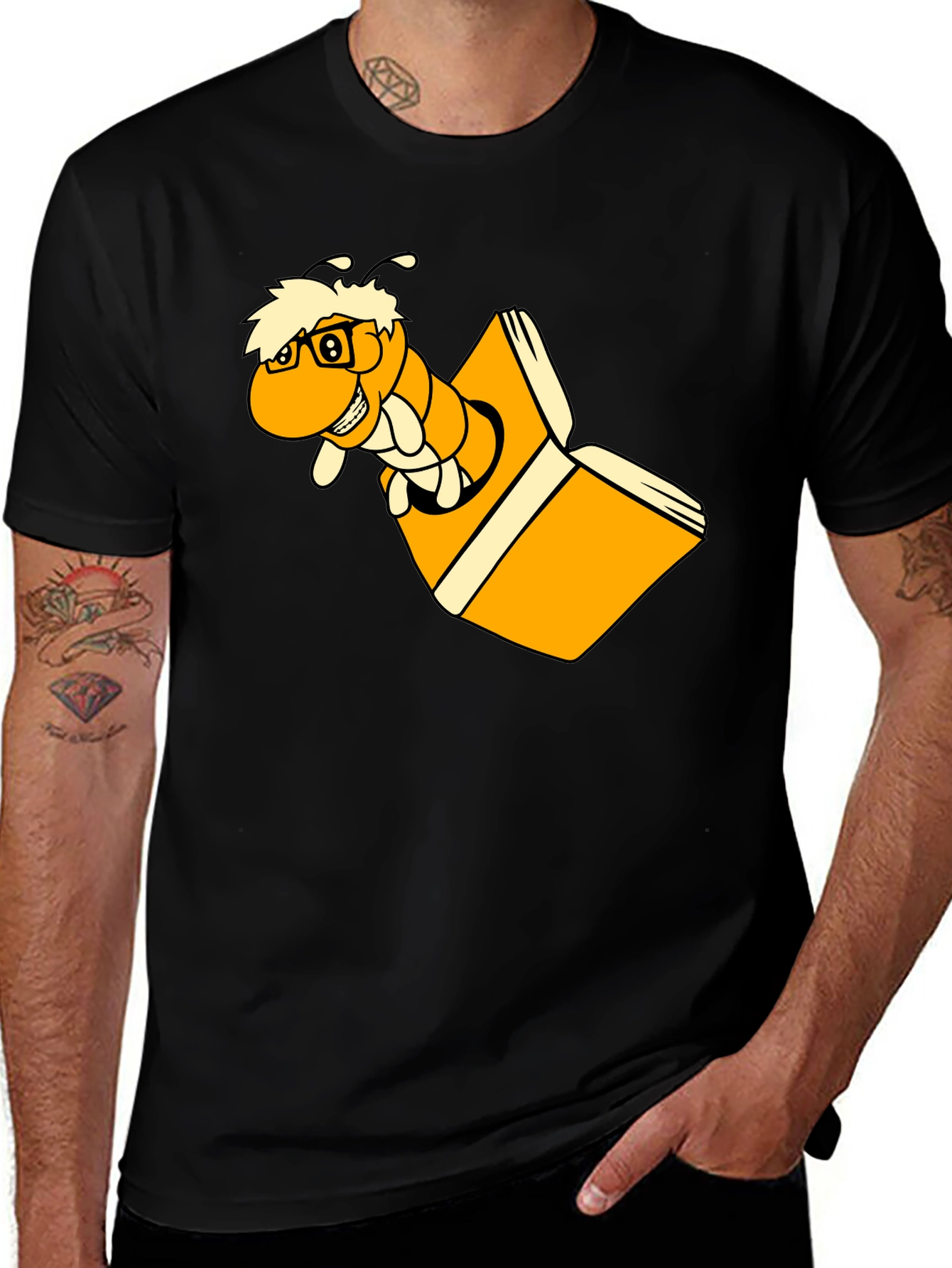 Bookworm T-Shirt - Reading Worm Graphic Tee