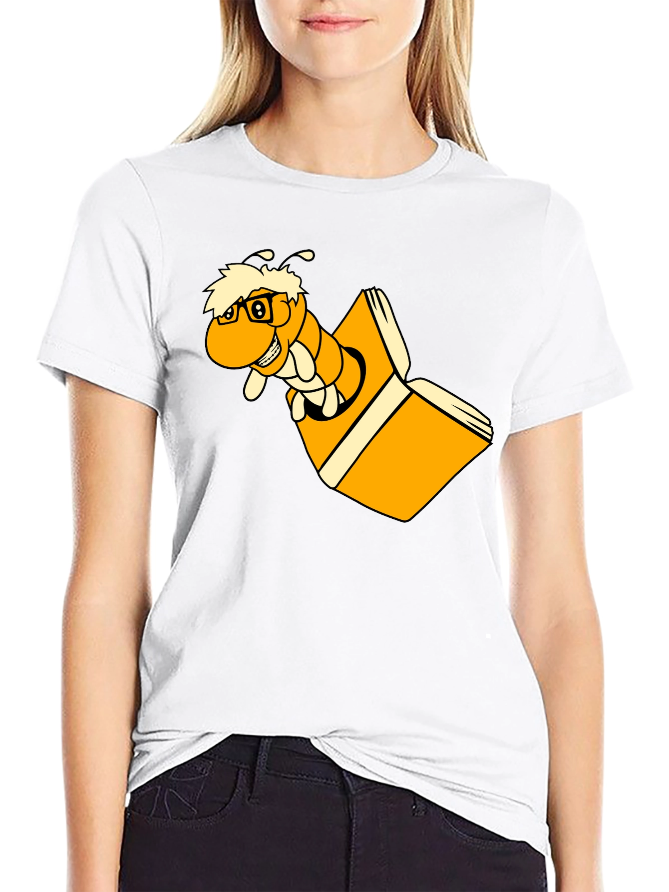 Bookworm T-Shirt - Reading Worm Graphic Tee
