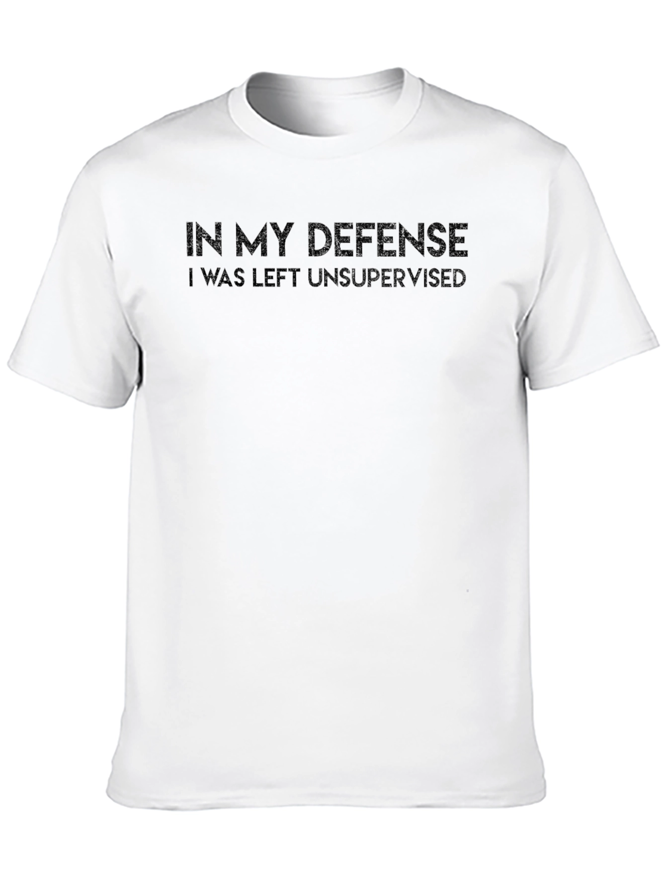 Funny In My Defense Mens Black T-Shirt