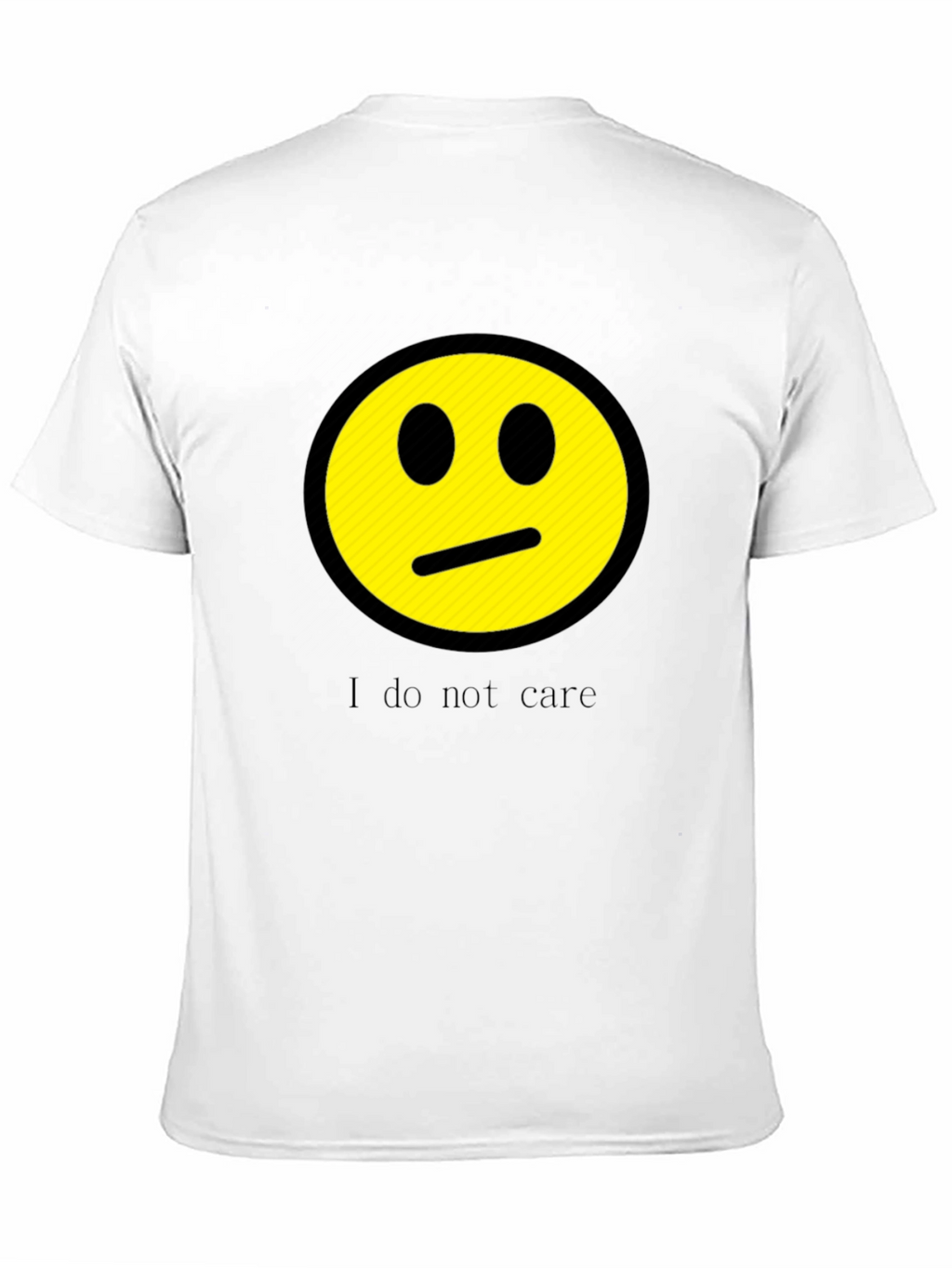 I Do Not Care Graphic Print Crew Neck Tee