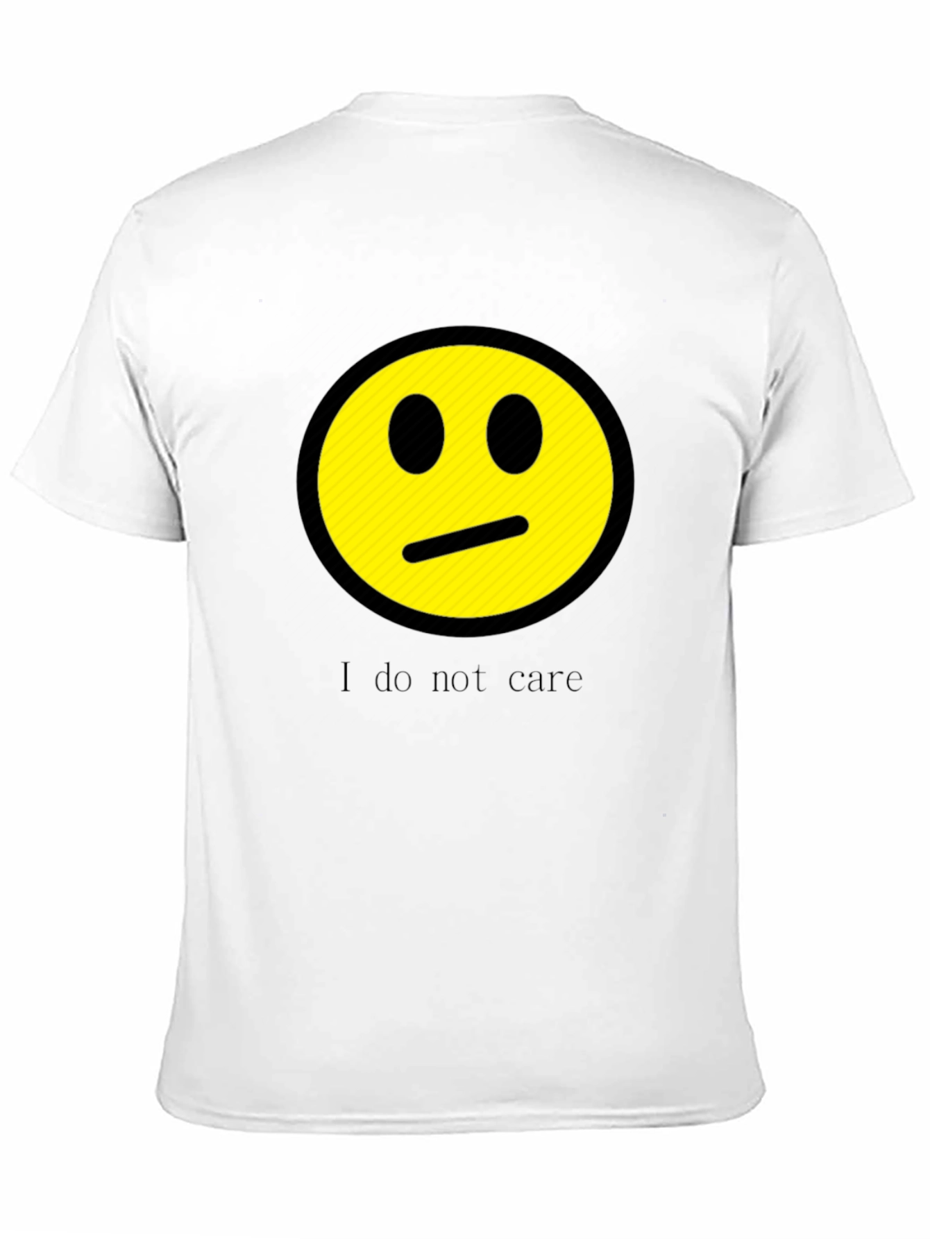 I Do Not Care Graphic Print Crew Neck Tee