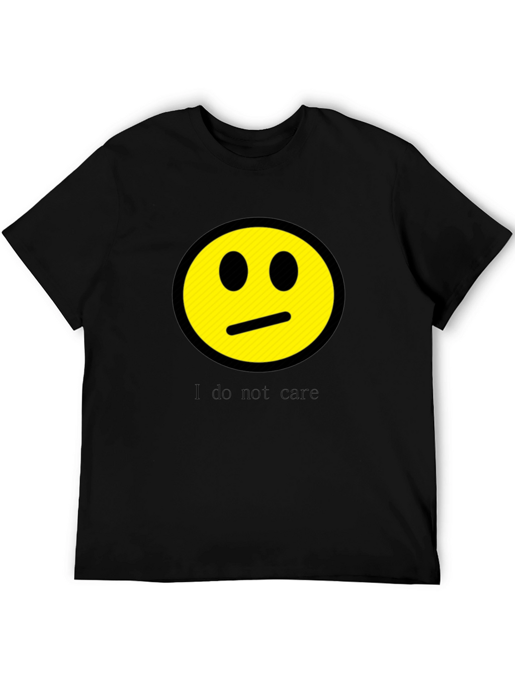 I Do Not Care Graphic Print Crew Neck Tee