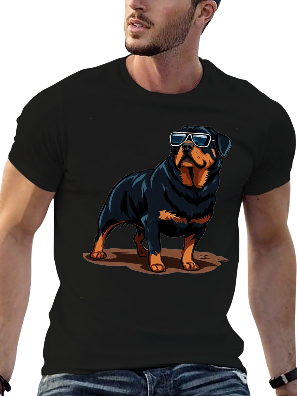 Cool Rottweiler Graphic Tee - Stylish Dog Lover Shirt