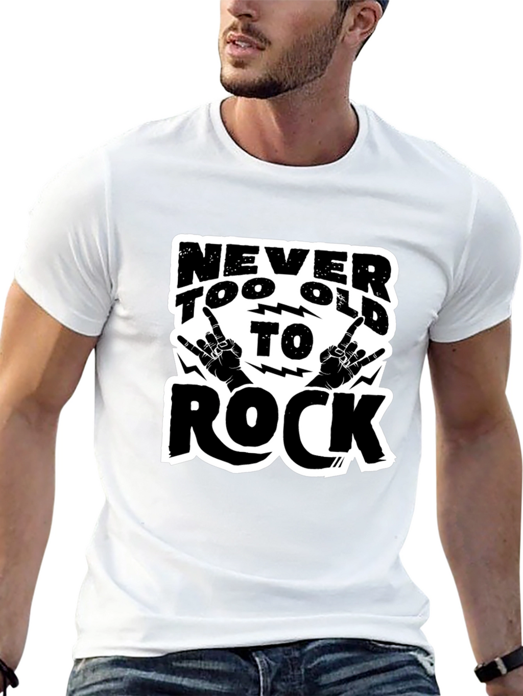 Never Too Old to Rock Graphic Tee