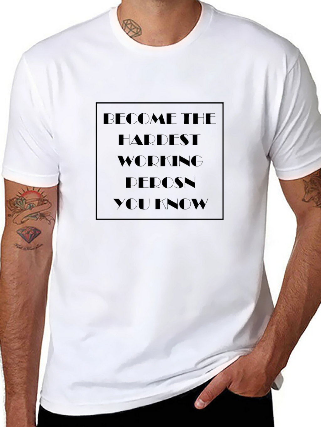 Motivational Graphic T-Shirt - Hardest Working