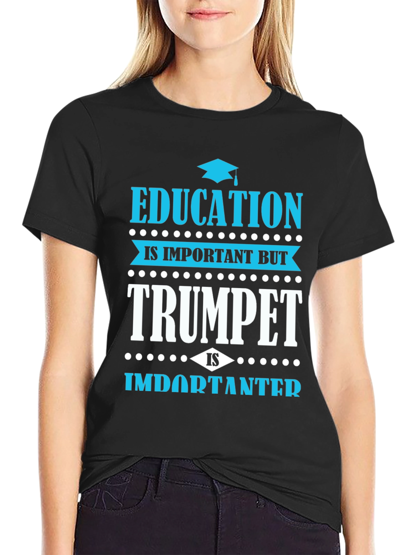 Education vs Trumpet T-Shirt - Musician Gift