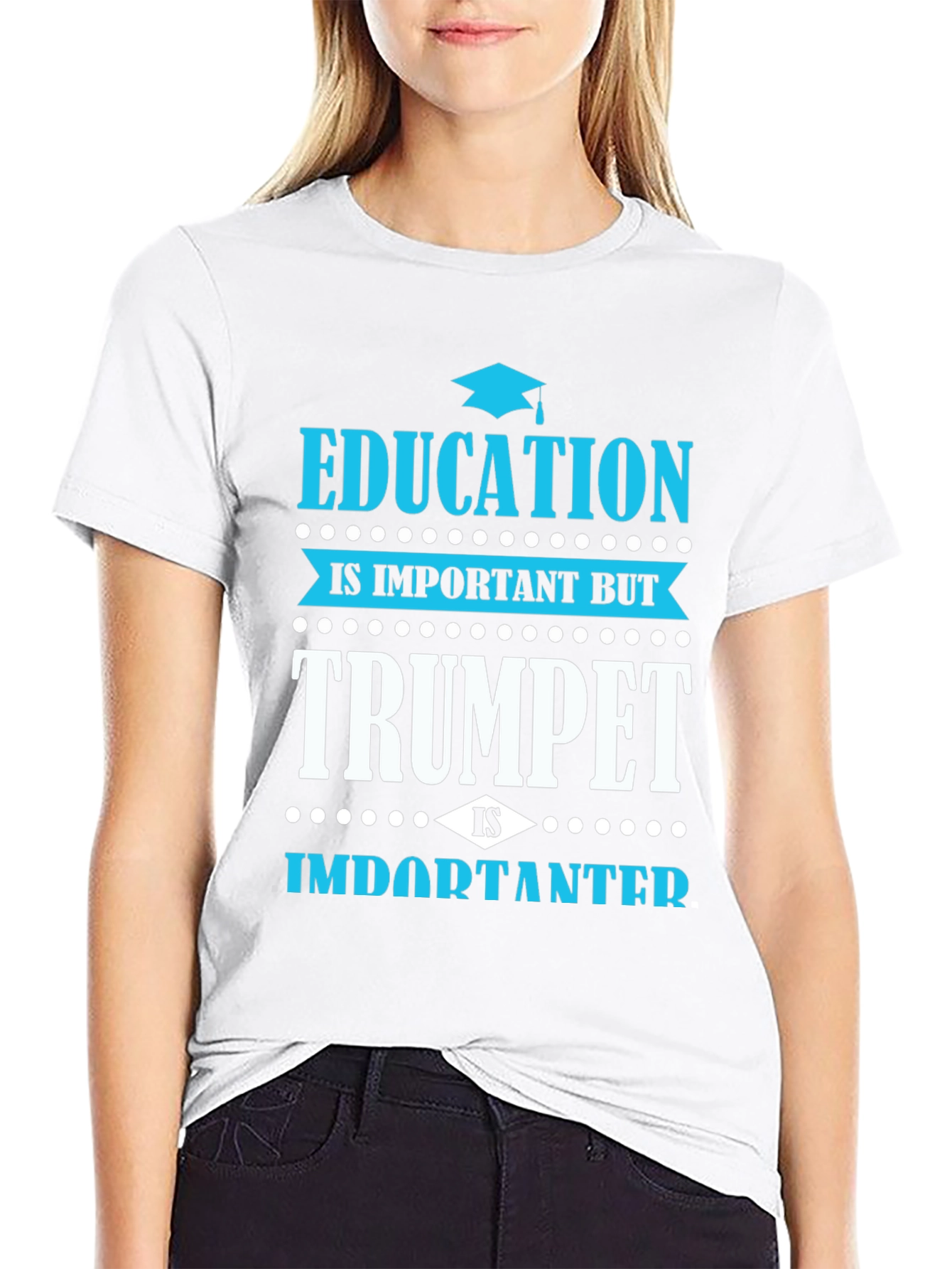 Education vs Trumpet T-Shirt - Musician Gift