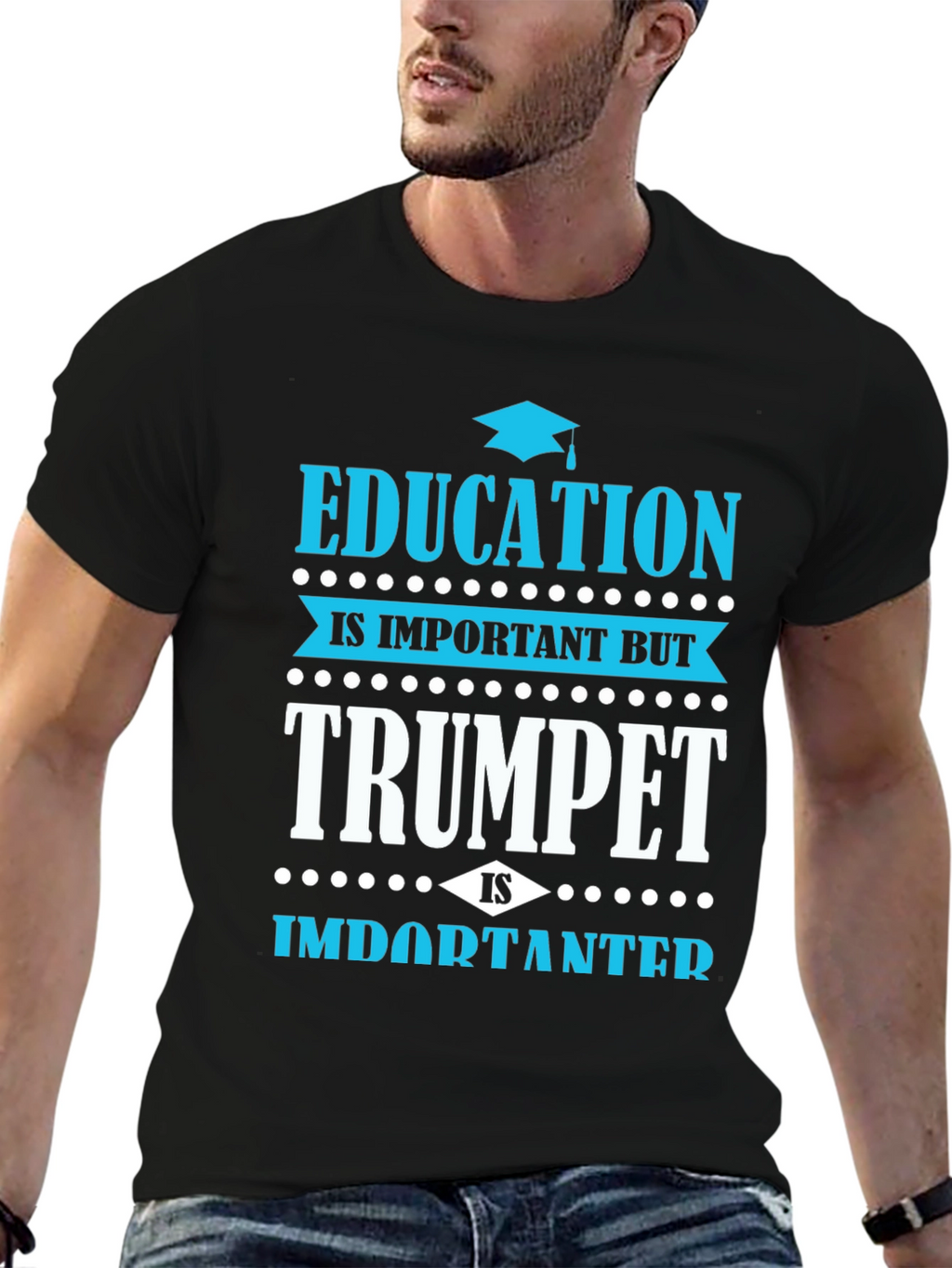 Education vs Trumpet T-Shirt - Musician Gift