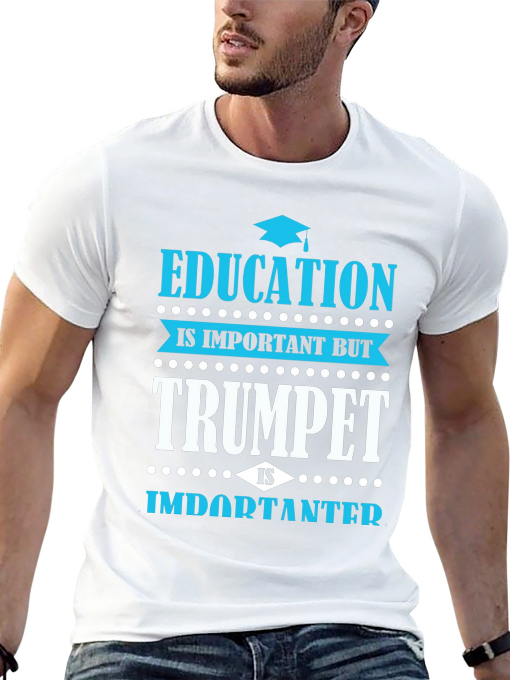 Education vs Trumpet T-Shirt - Musician Gift