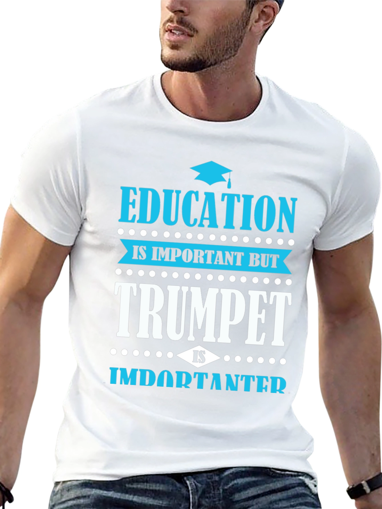 Education vs Trumpet T-Shirt - Musician Gift