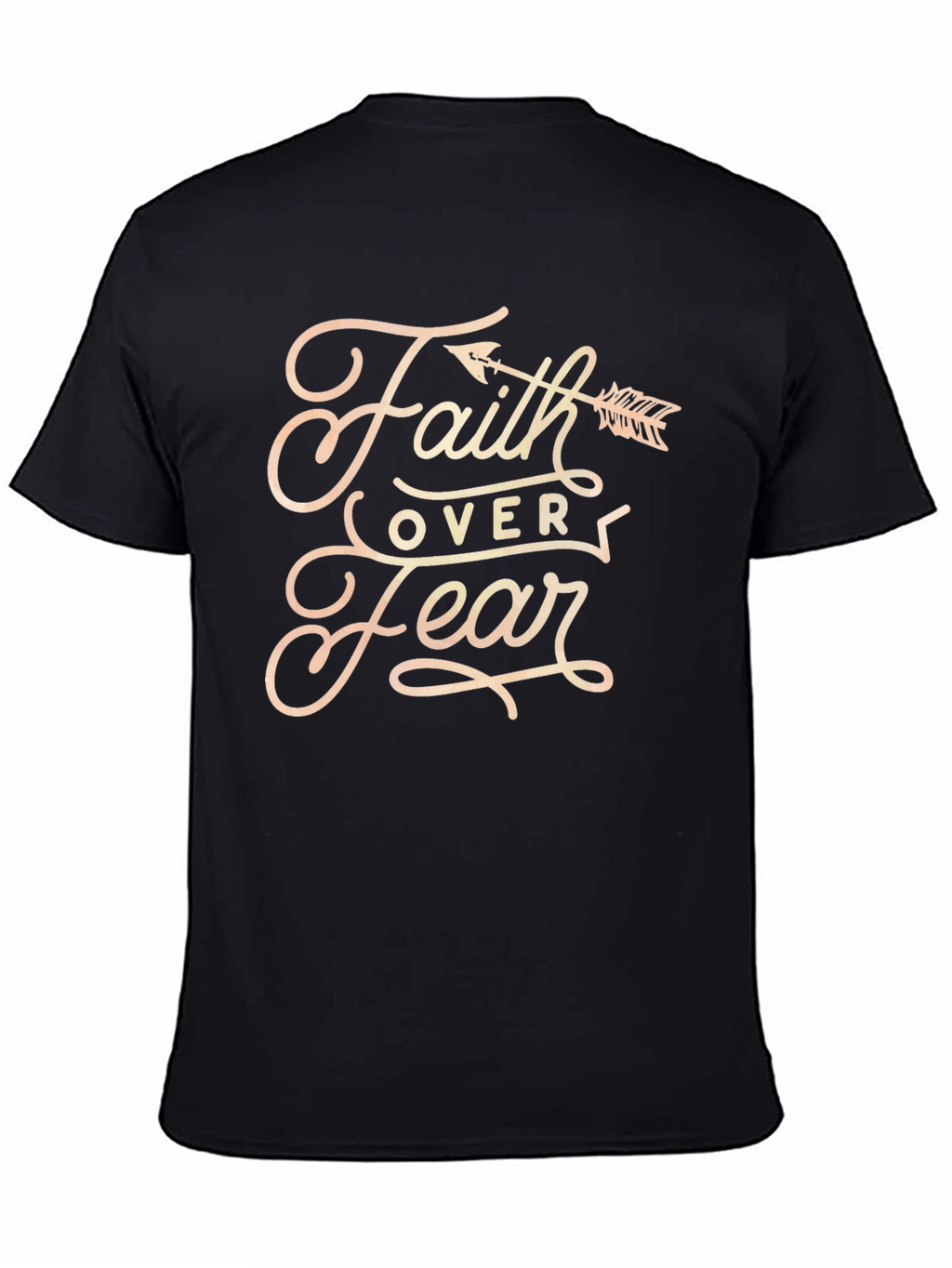Faith Over Fear Graphic Tee - Black Cotton Blend