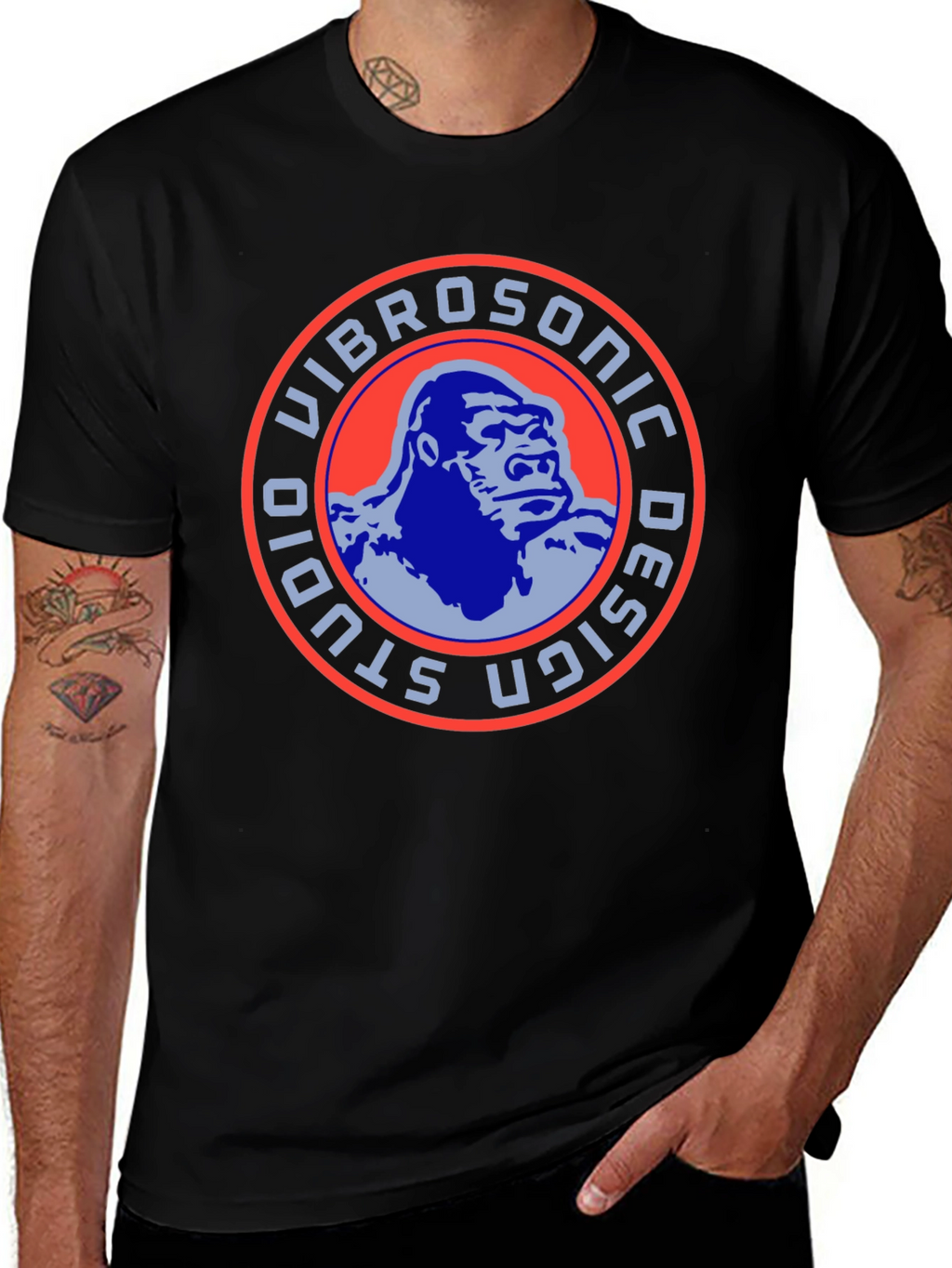 Vibrosonic Studio Design Gorilla Graphic Tee - Black