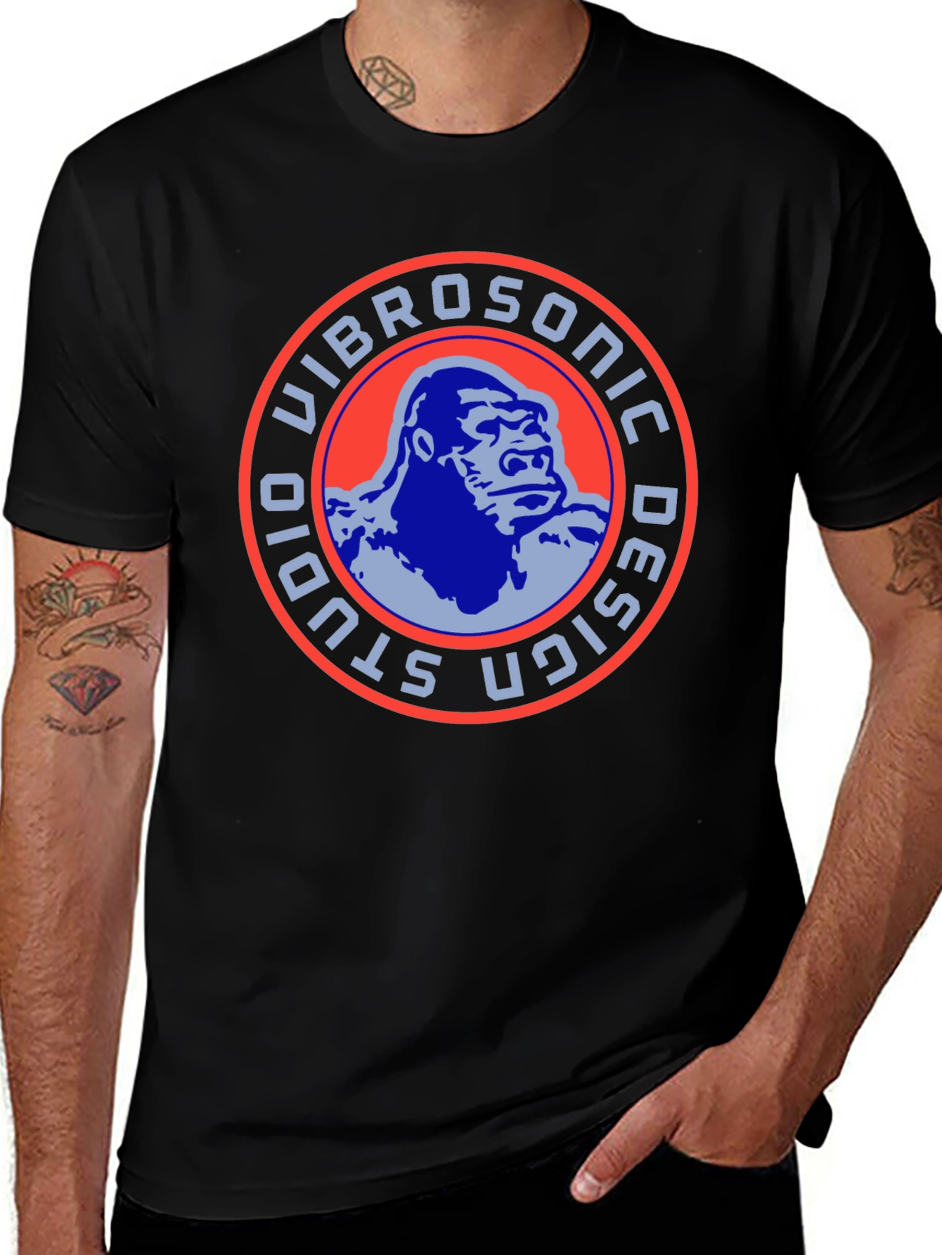 Vibrosonic Studio Design Gorilla Graphic Tee - Black