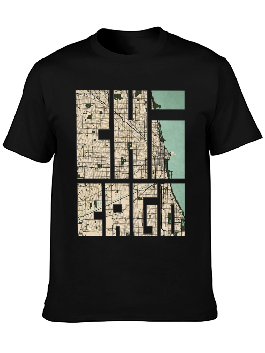 Chicago Map Graphic Tee - Urban Style