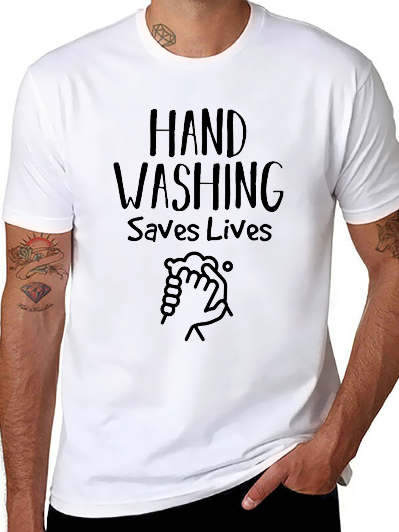 Hand Washing Saves Lives Graphic T-Shirt
