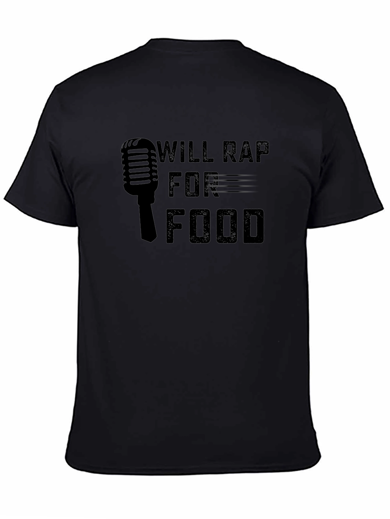 Will Rap For Food Graphic Tee - Black