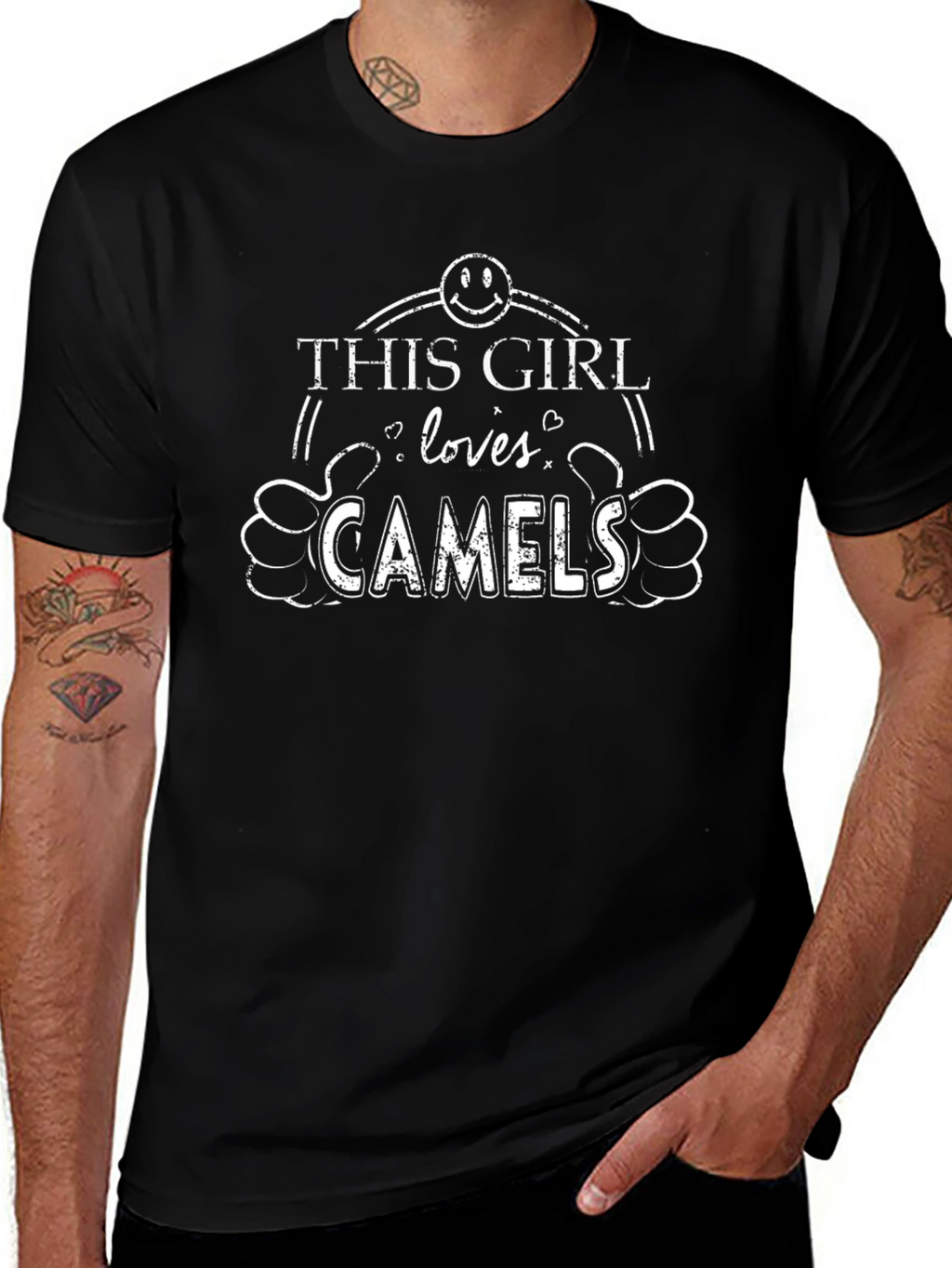 This Girl Loves Camels Black T-Shirt