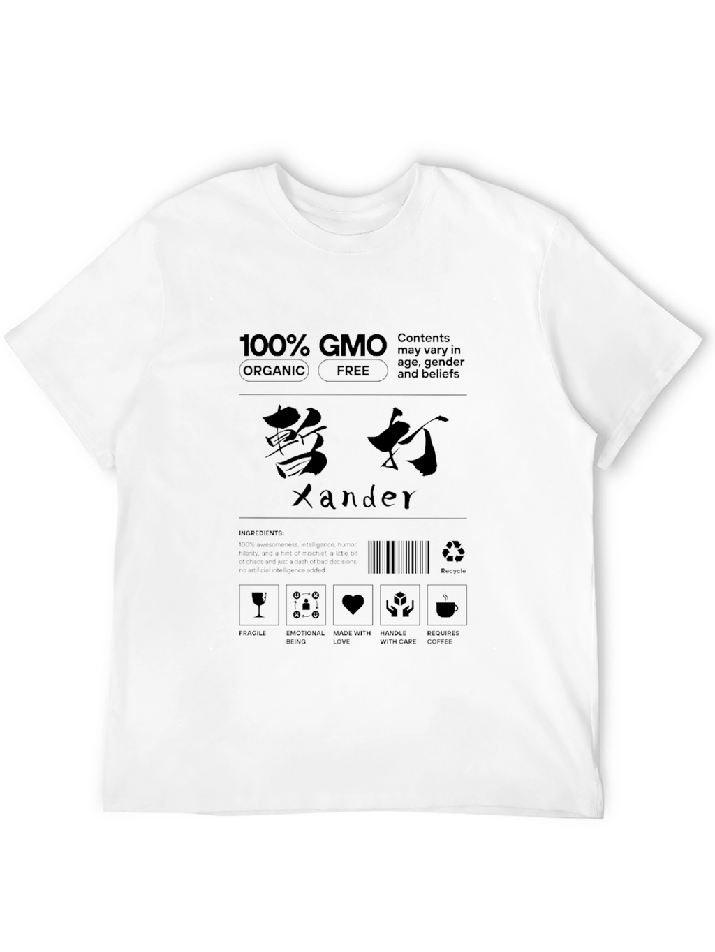 Xander GMO Organic Free T-Shirt