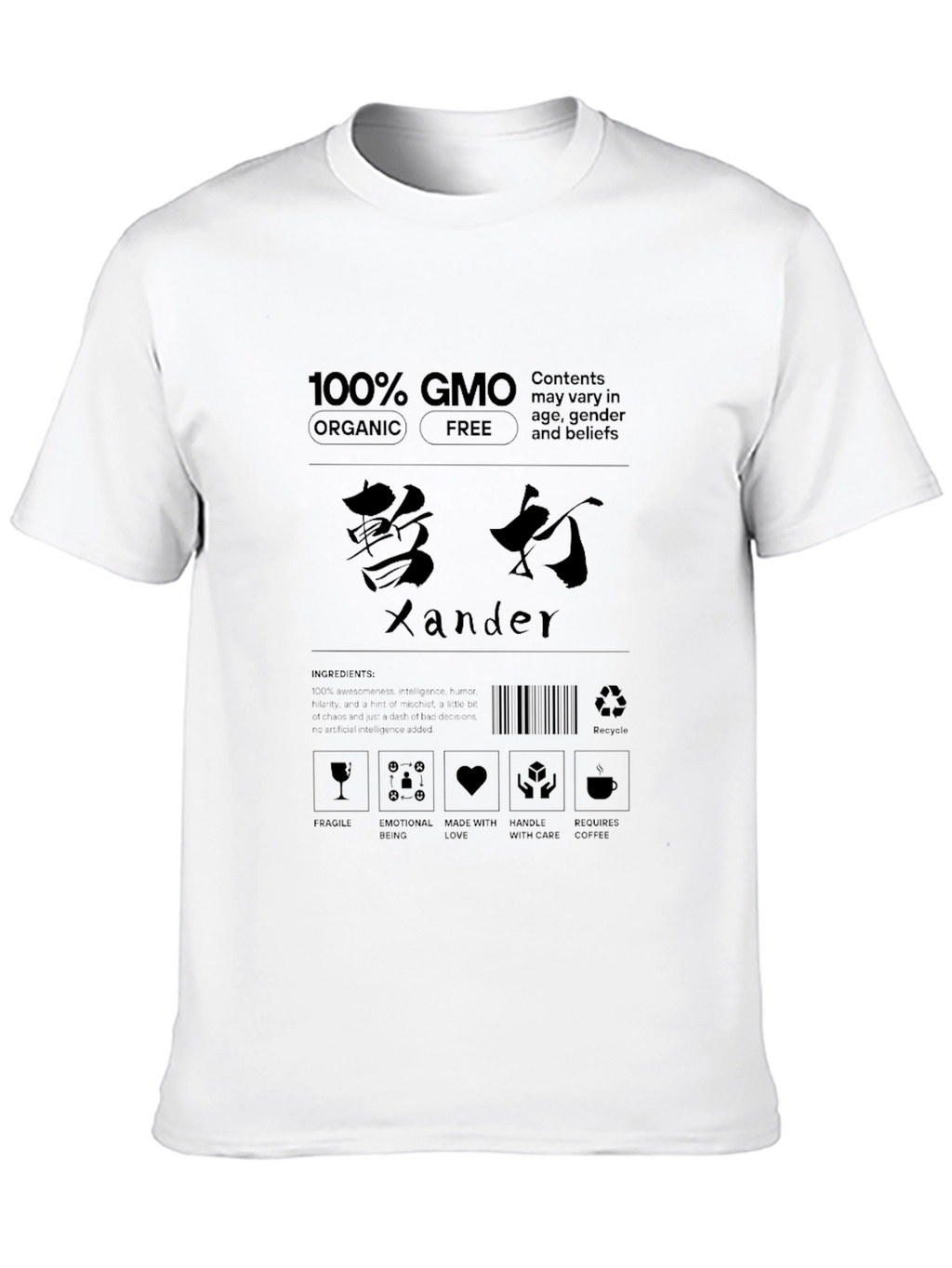 Xander GMO Organic Free T-Shirt