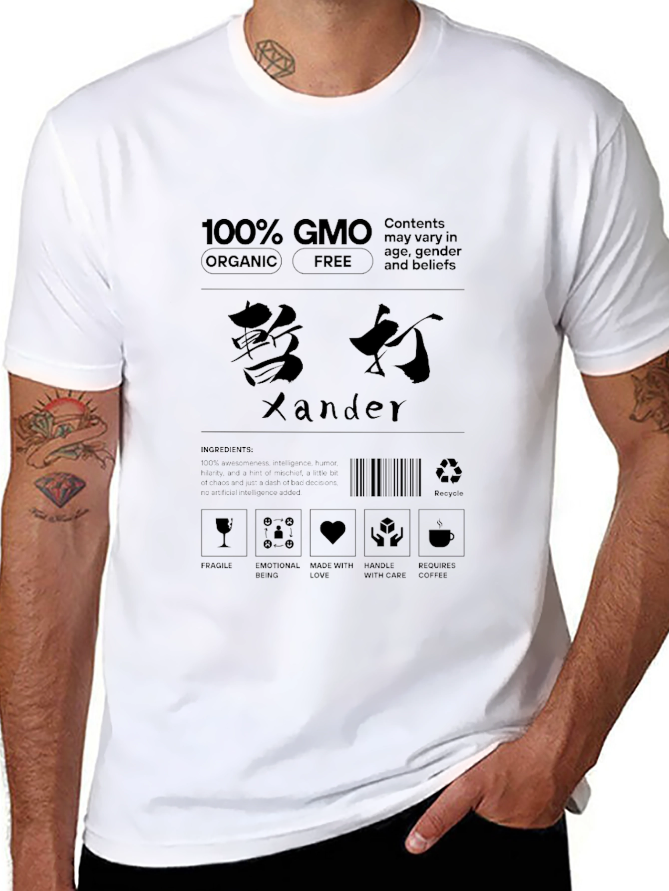 Xander GMO Organic Free T-Shirt
