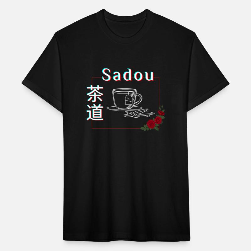 aesthetic Japanese tea outlines design