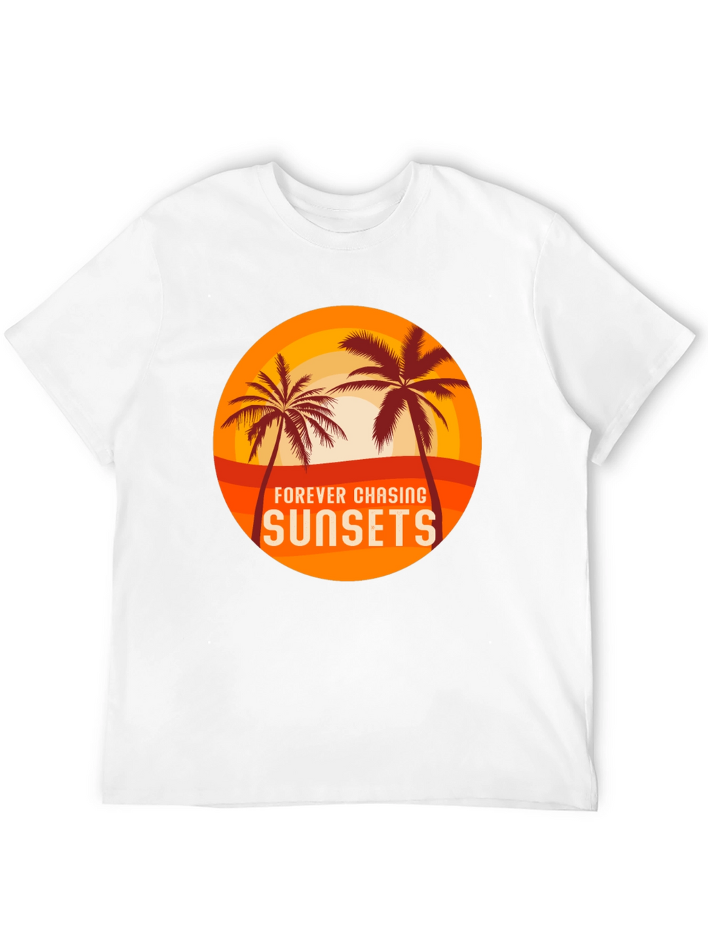 Sunset Chasing Black Tee - Tropical Vibes