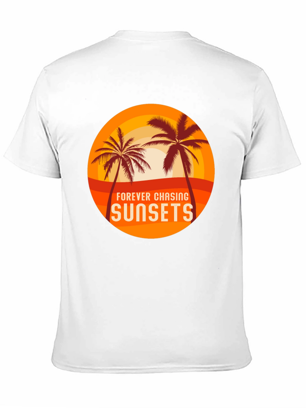 Sunset Chasing Black Tee - Tropical Vibes