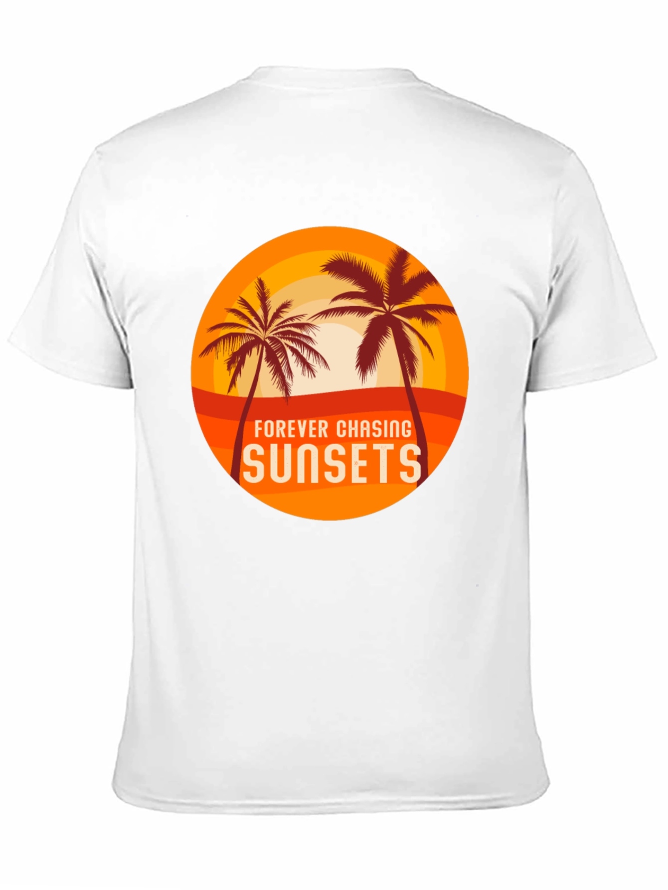 Sunset Chasing Black Tee - Tropical Vibes
