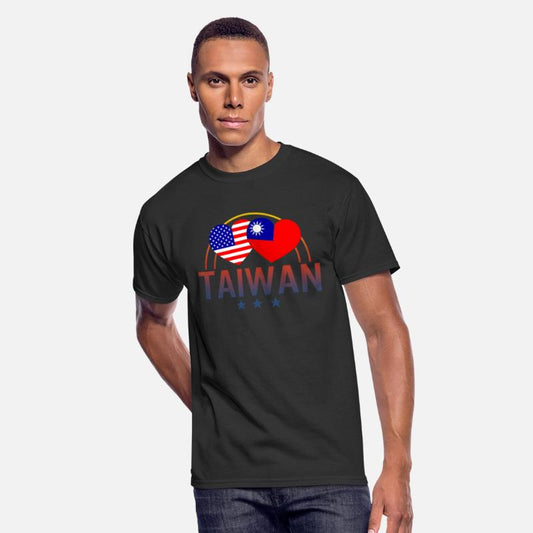America And Taiwan Shirt, Taiwanese American Flag